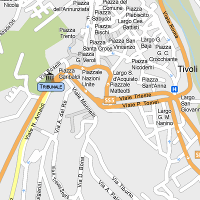Mappa cartografica di Tivoli